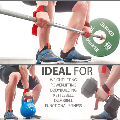 Lasso Lifting Wrist Straps for Cross Training - Rated at 770 Lb - Hand Wraps for Olympic Weightlifting, Powerlifting, Weight Lifting, Bodybuilding Strength Deadlift Gym Bar, Cotton