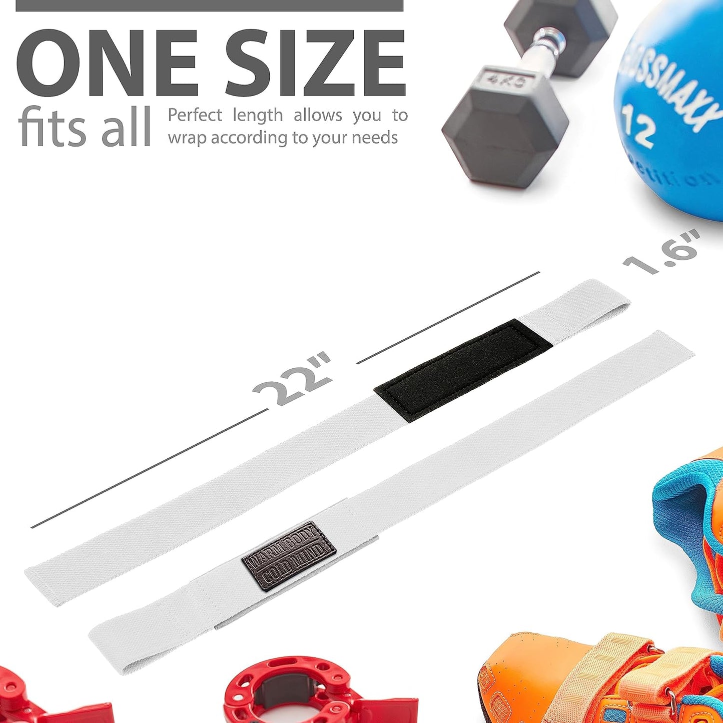 Lasso Lifting Wrist Straps for Cross Training - Rated at 770 Lb - Hand Wraps for Olympic Weightlifting, Powerlifting, Weight Lifting, Bodybuilding Strength Deadlift Gym Bar, Cotton