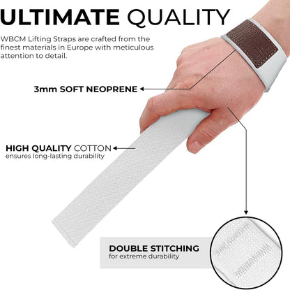 Lasso Lifting Wrist Straps for Cross Training - Rated at 770 Lb - Hand Wraps for Olympic Weightlifting, Powerlifting, Weight Lifting, Bodybuilding Strength Deadlift Gym Bar, Cotton