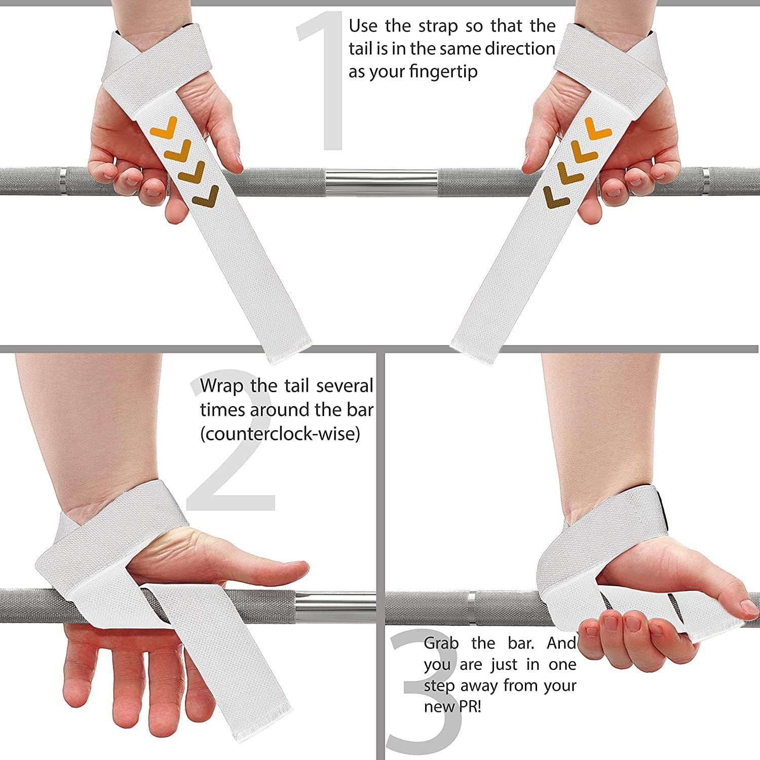 Lasso Lifting Wrist Straps for Cross Training - Rated at 770 Lb - Hand Wraps for Olympic Weightlifting, Powerlifting, Weight Lifting, Bodybuilding Strength Deadlift Gym Bar, Cotton