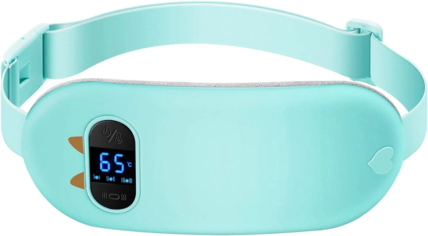 Heating Pad, Portable Cordless Menstrual Heating Pad, Heating Pads for Cramps, 5S Fast Heating Pad with 3 Heat Levels & 3 Massage Modes, Heating Pad for Back or Belly Pain Relief for Women Girls