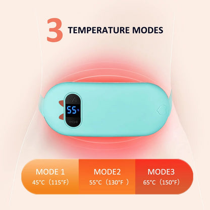 Heating Pad, Portable Cordless Menstrual Heating Pad, Heating Pads for Cramps, 5S Fast Heating Pad with 3 Heat Levels & 3 Massage Modes, Heating Pad for Back or Belly Pain Relief for Women Girls