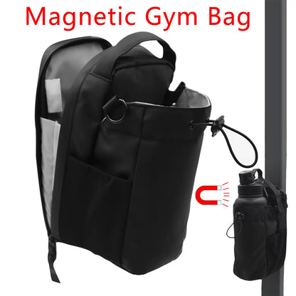 Magnetic Gym Sling Bag Water Bottle & Phone Holder Waterproof Crossbody Bag for Outdoor Sports Travel Fitness Accessories